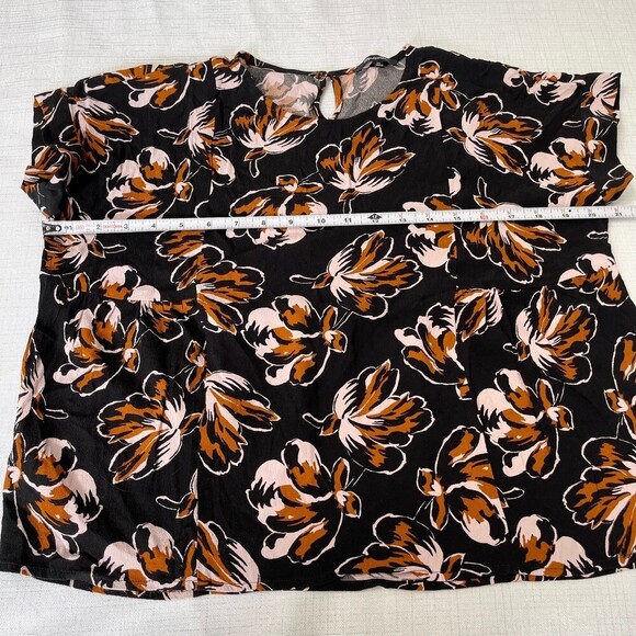 Madewell Duskblossom Shirred Short Sleeve Top. Size XS - Picture 8 of 9